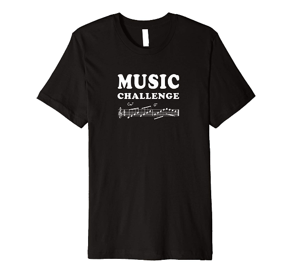  Music Challenge - #4 music notes musician music t-shirt 