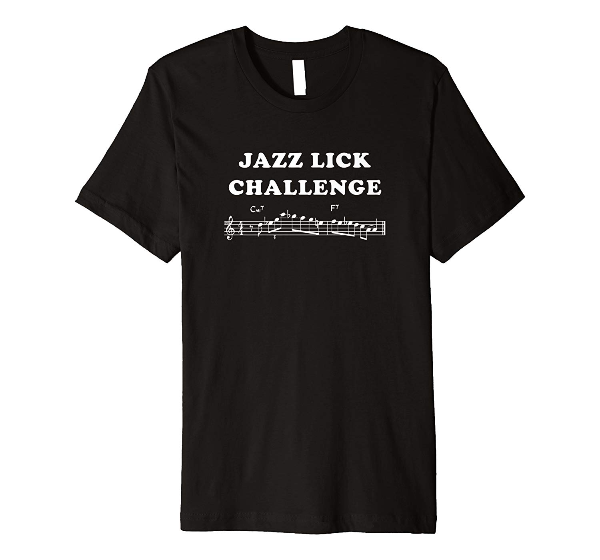  Jazz Lick Challenge 5 - music notes jazz t-shirt 
