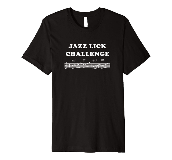  Jazz Lick Challenge 8 - music notes jazz t-shirt 