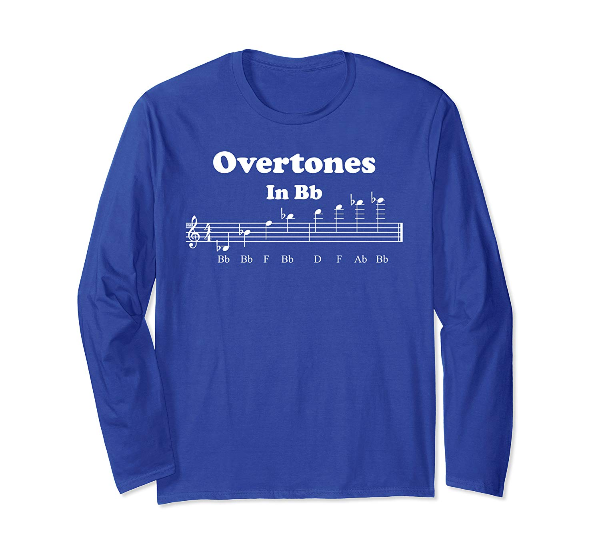  Overtones In Bb- long sleeve music teacher t-shirt 