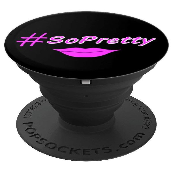Hashtag So Pretty Hot Pink Lips - PopSockets Grip and Stand for Phones and Tablets 